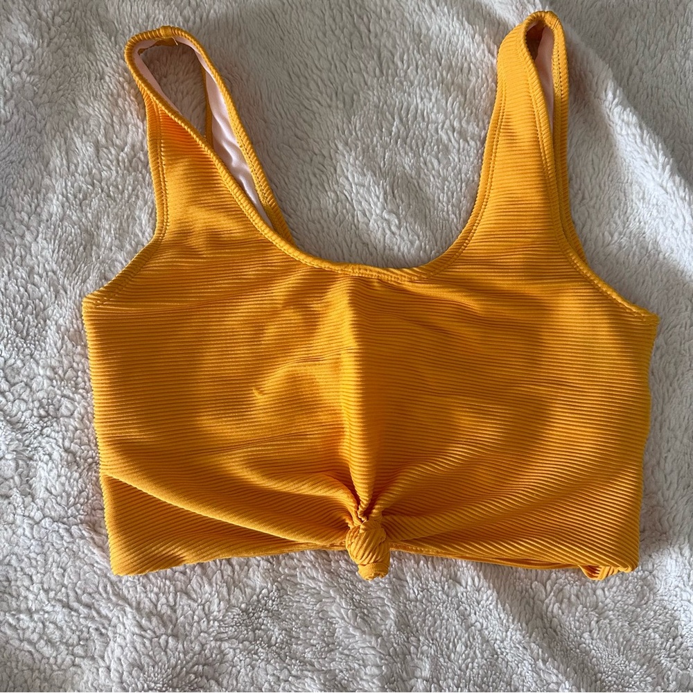 Coral Reef Neon Orange Traveler Knot Top